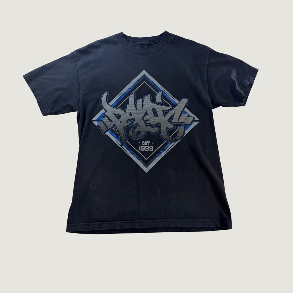 Panic 39 Clothing Mens Black Graffiti Graphic T-Shirt Est 1999 Streetwear Size M